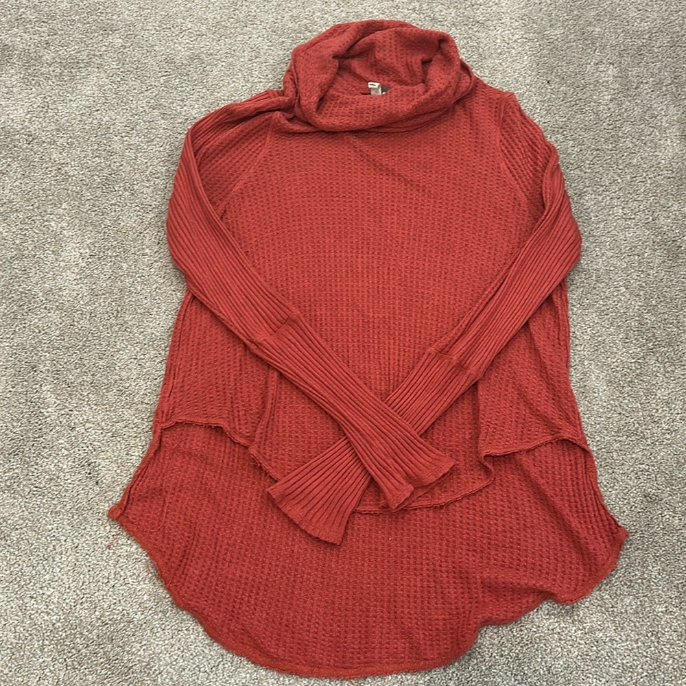 Free people waffle knit top